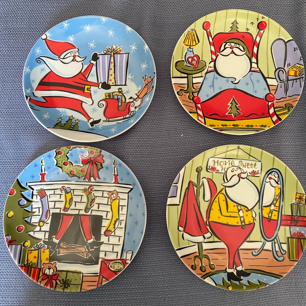 Boston warehouse trading company Christmas plates 2002 north pole pals
